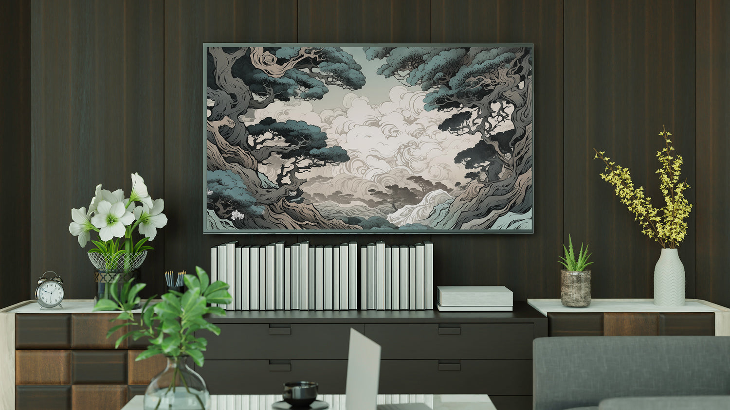 Samsung Frame TV Art Painting Textured Honshu Valley Digital Download