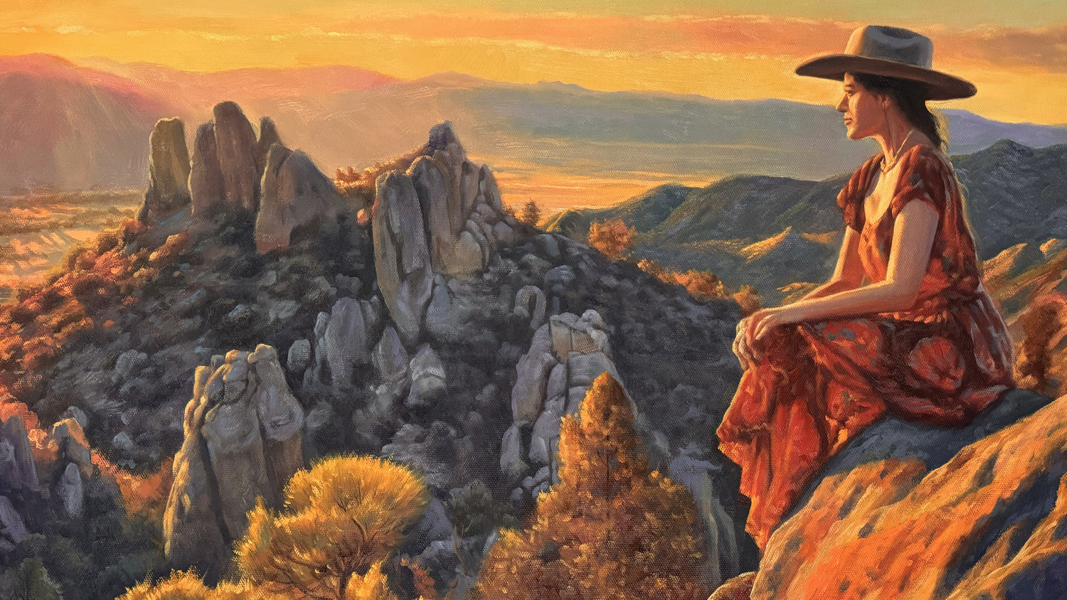 Samsung Frame TV Art Painting Desert Rock Sunset Nature Digital Download