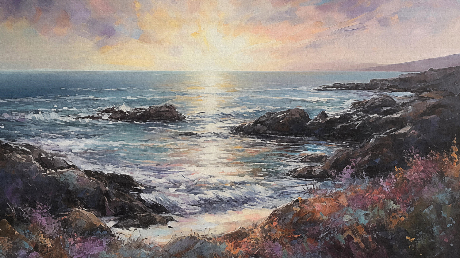 Samsung Frame TV Art Painting Cape Ocean Sunrise Digital Download