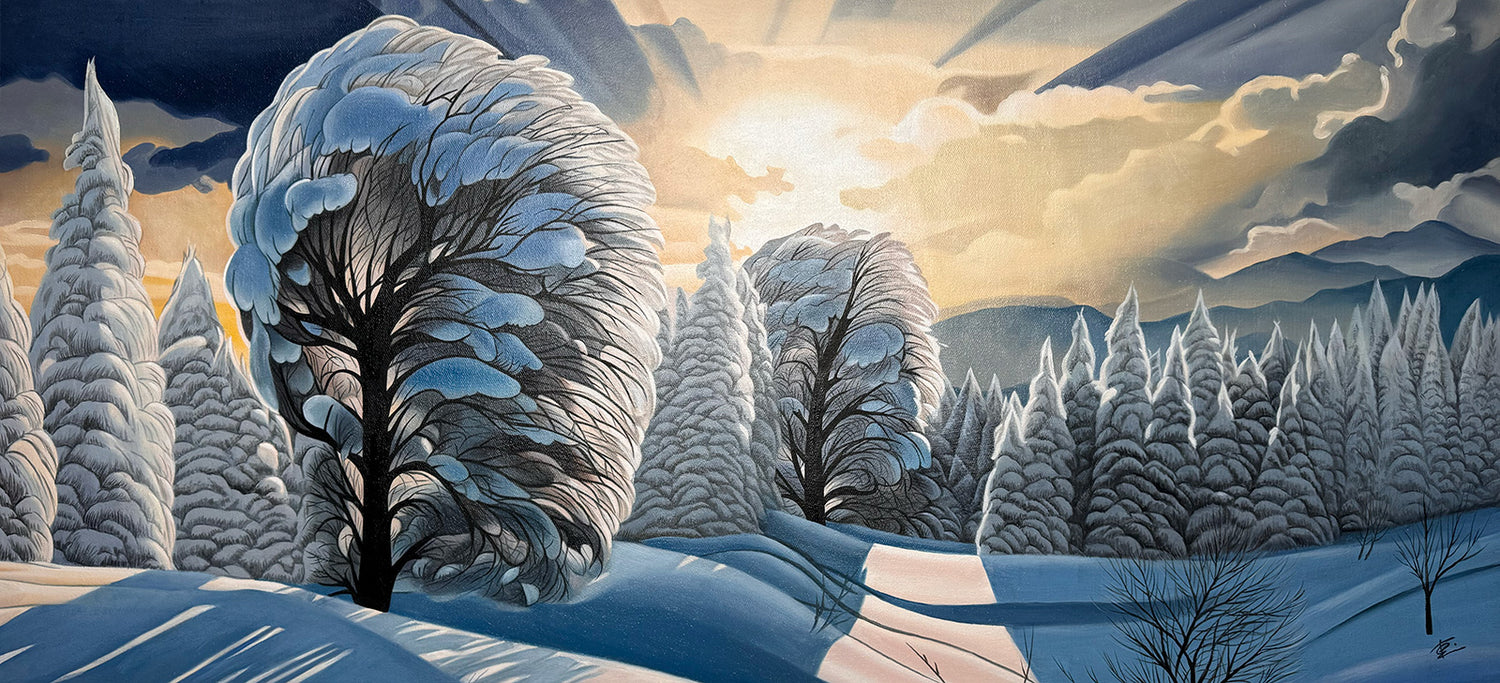Windswept Winter Forest